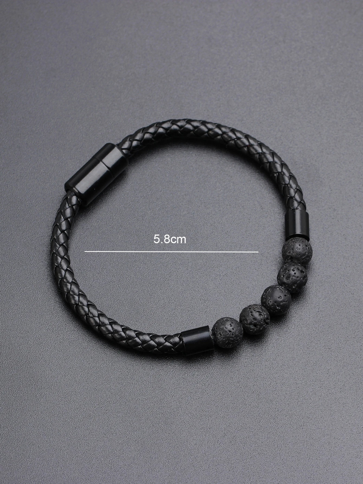 Fashionable and Popular Men Magnetic Buckle Braided Bracelet PU for Jewelry Gift and for a Stylish Look