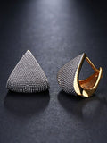 2pcs Men Triangle Design Earrings