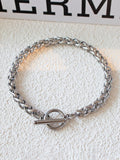 1pc Men's Stainless Steel Punk Style Dragon Bone Design Bracelet