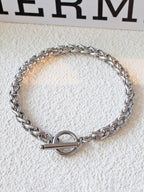 1pc Men's Stainless Steel Punk Style Dragon Bone Design Bracelet