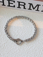 1pc Men's Stainless Steel Punk Style Dragon Bone Design Bracelet