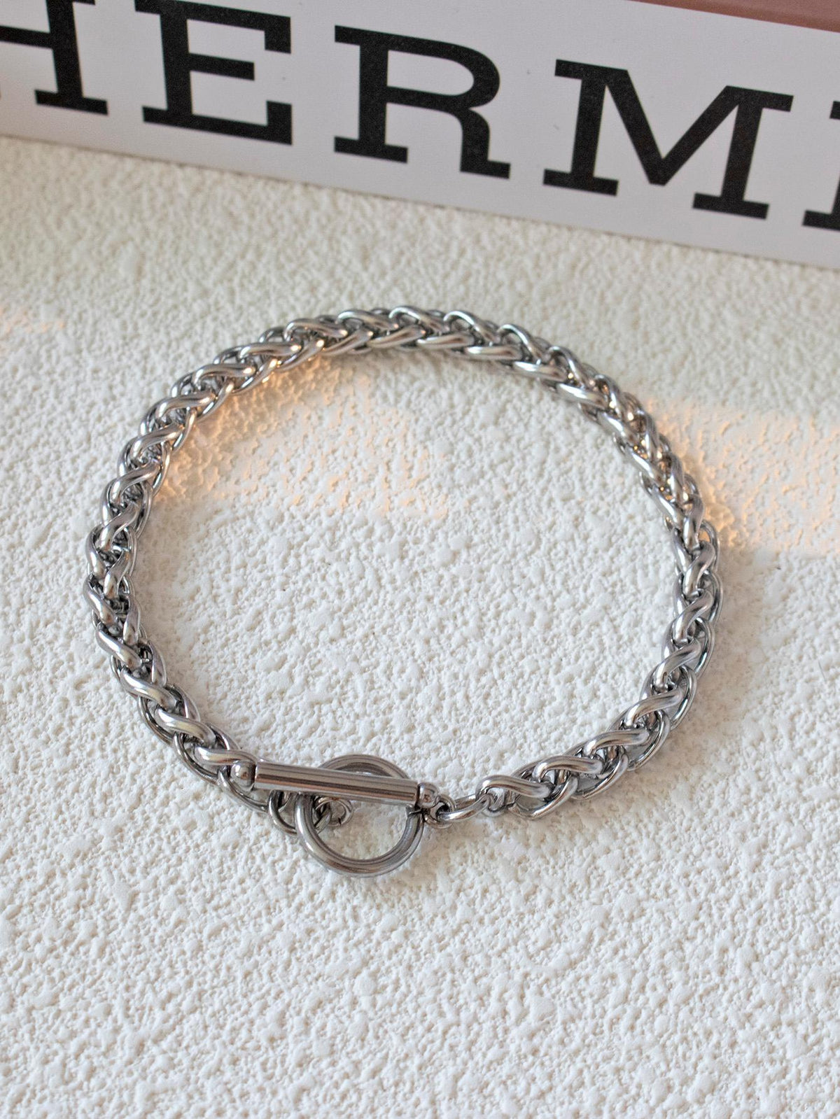 1pc Men's Stainless Steel Punk Style Dragon Bone Design Bracelet