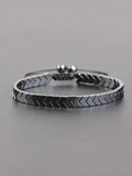 1pc Adjustable Black Onyx Beaded Bracelet For Men, For Jewelry Gift And Party
