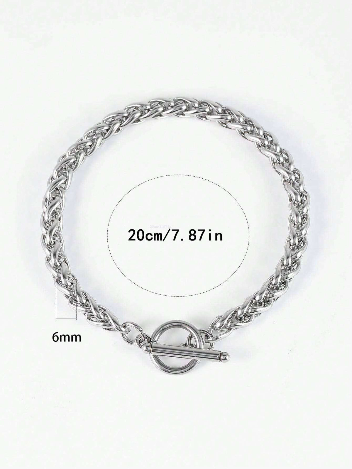1pc Men's Stainless Steel Punk Style Dragon Bone Design Bracelet