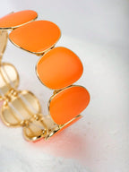 1pc Orange Minimalist Design Elegant Quality Women Bracelet, Suitable For Daily Wear And Gift Accessories