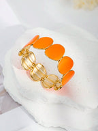 1pc Orange Minimalist Design Elegant Quality Women Bracelet, Suitable For Daily Wear And Gift Accessories