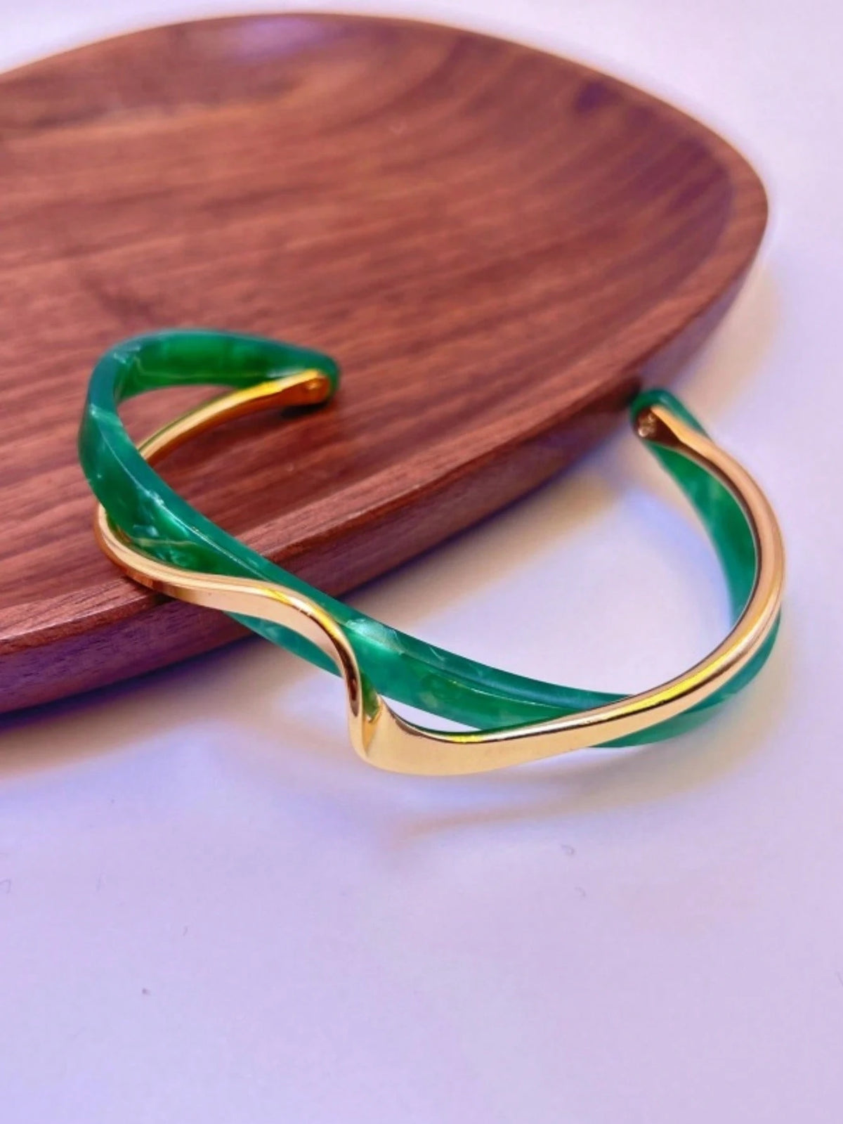 3pcs Set Luxury White Shell Plate Bracelet, Curved Metal Texture Bangle, Geometric Pattern Asymmetrical Vintage, Enamel Color Drop Oil Ring