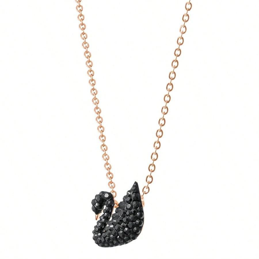 Black Swan Necklace SWAROVSKI SWAN Pendant