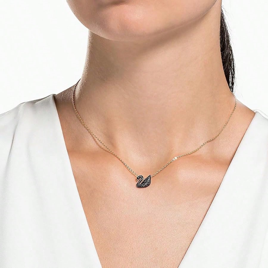Black Swan Necklace SWAROVSKI SWAN Pendant