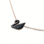 Black Swan Necklace SWAROVSKI SWAN Pendant