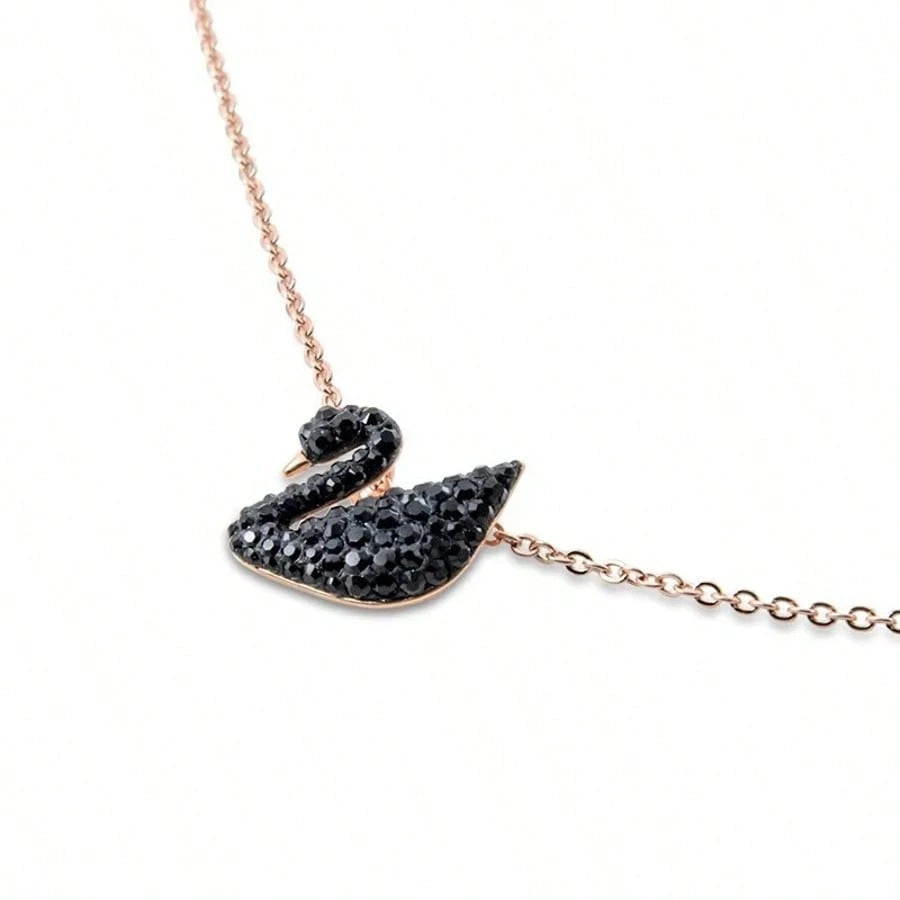 Black Swan Necklace SWAROVSKI SWAN Pendant