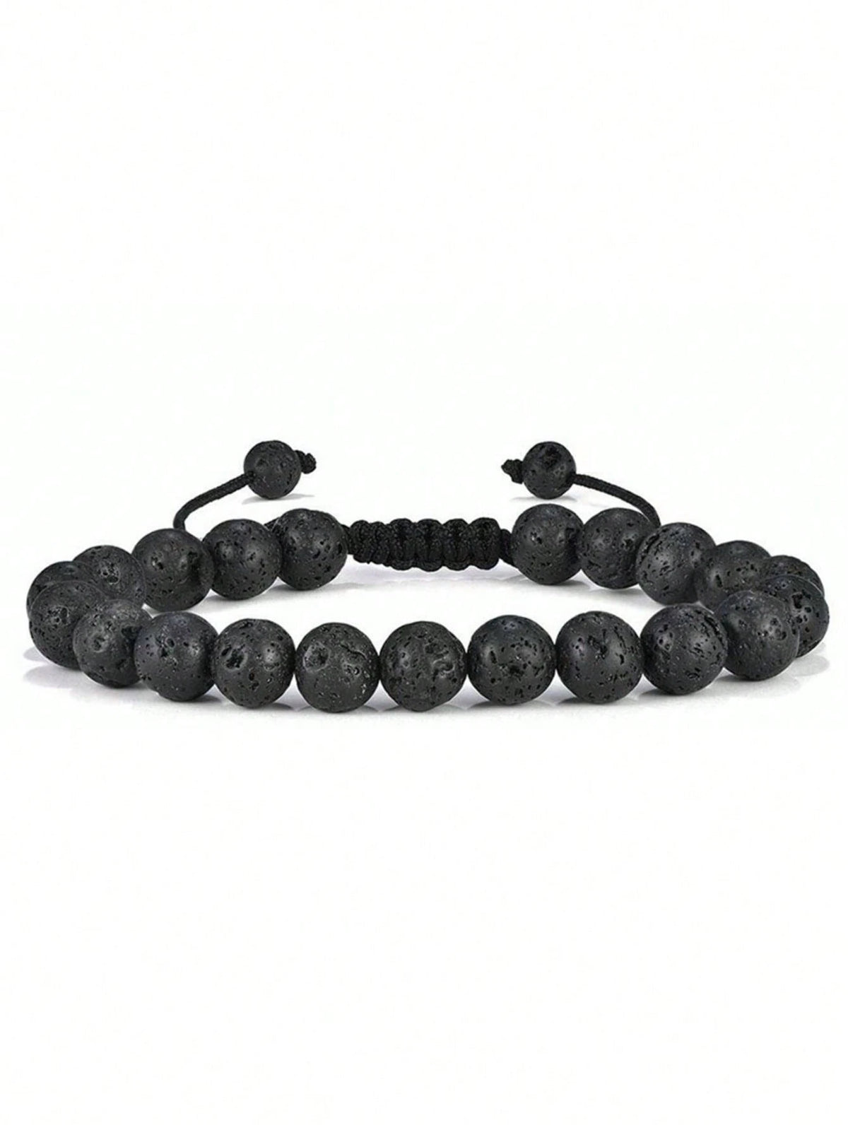 8mm Tiger Eye Stone Beads Bracelet Adjustable Braided Rope Bangles Black Agate Lava Rock Men Women Yoga Healing Balance Fashion Jewelry, Protection, Courage, Focus