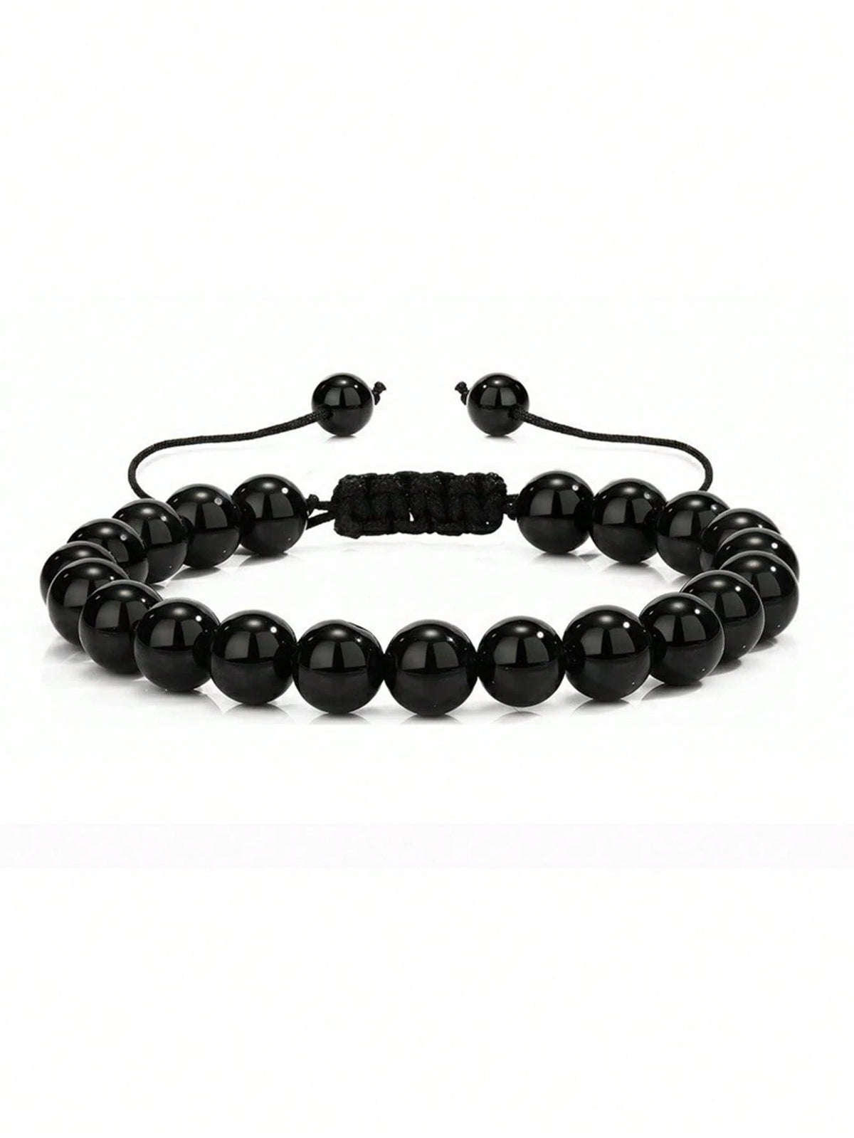 8mm Tiger Eye Stone Beads Bracelet Adjustable Braided Rope Bangles Black Agate Lava Rock Men Women Yoga Healing Balance Fashion Jewelry, Protection, Courage, Focus
