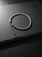 1pc Stainless Steel Twisted Rope Chain Bracelet For Men, Simple And Cool Gift