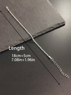 1pc Stainless Steel Twisted Rope Chain Bracelet For Men, Simple And Cool Gift