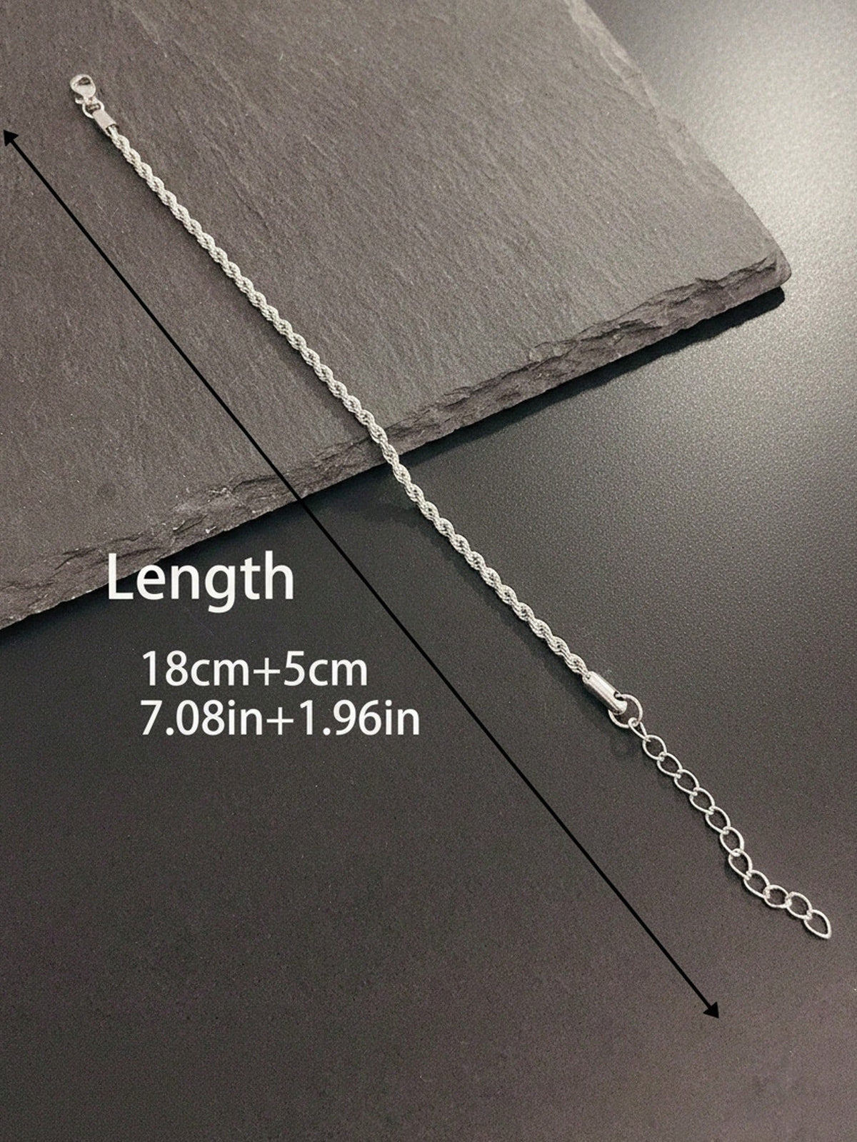 1pc Stainless Steel Twisted Rope Chain Bracelet For Men, Simple And Cool Gift