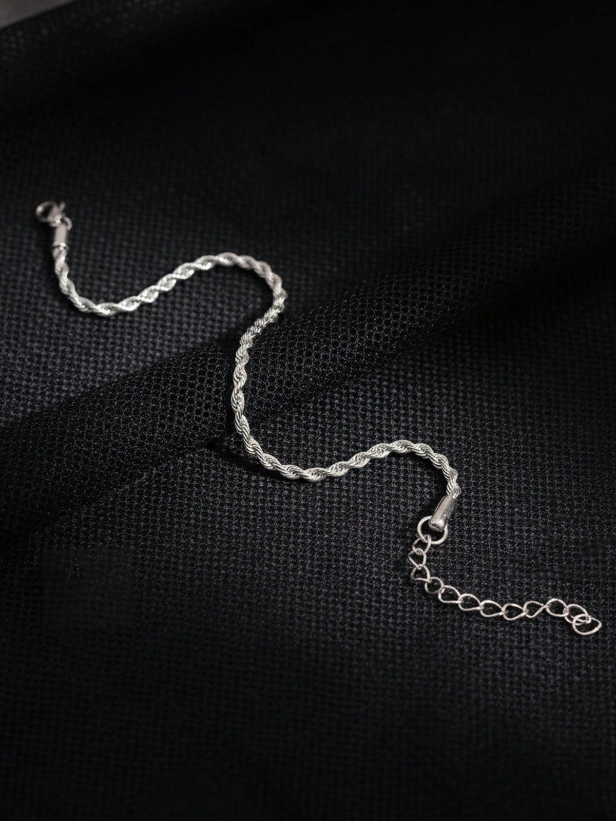 1pc Stainless Steel Twisted Rope Chain Bracelet For Men, Simple And Cool Gift