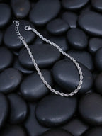 1pc Stainless Steel Twisted Rope Chain Bracelet For Men, Simple And Cool Gift