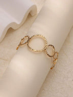 1PC Hollow Bangles For Women Gold Color Stainless Steel Cuff Bangle Bracelet Fashion Wedding