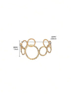 1PC Hollow Bangles For Women Gold Color Stainless Steel Cuff Bangle Bracelet Fashion Wedding