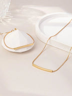 1pc Copper Geometrical Shape Minimalist Necklace, 1pc Copper Geometrical Shape Minimalist Bracelet