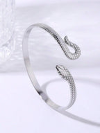 1pc Stainless Steel Snake Shaped Bracelet, Couples Bangle SKU: sj260309195484326794744