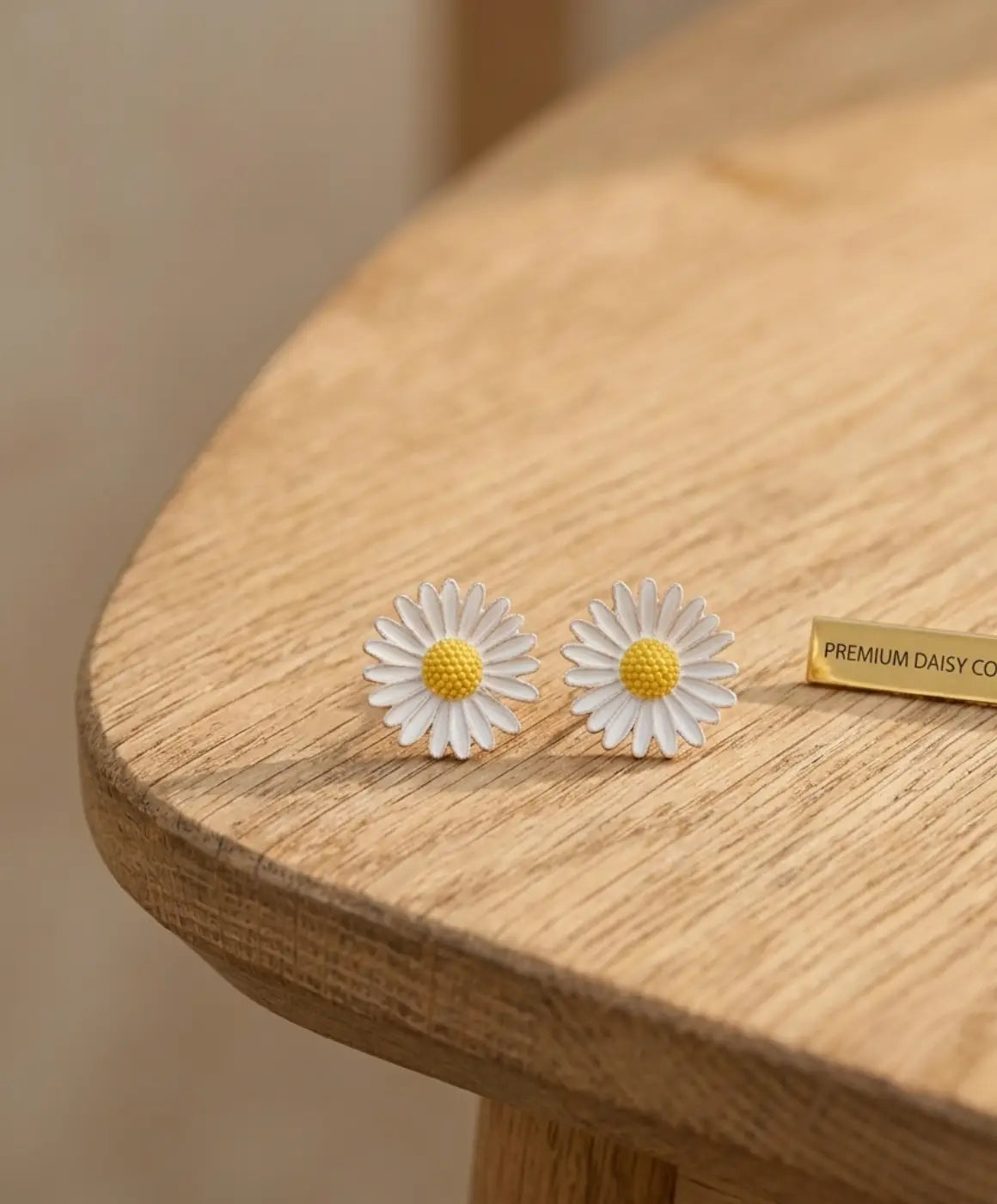 Cute White Daisy Flower Stud Earrings for Girls – Floral Jewelry