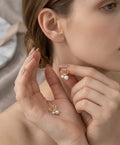Elegant Gold-Tone Butterfly Pearl Stud Earrings for Girls – Cute and Stylish Jewelry