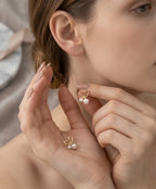 Elegant Gold-Tone Butterfly Pearl Stud Earrings for Girls – Cute and Stylish Jewelry