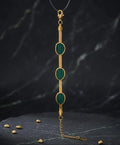Emerald Green Oval Chain Bracelet