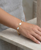 White Stone Snake Chain Bracelet  for Women