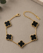 Black Clover Gold Chain Bracelet