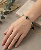 Black Clover Gold Chain Bracelet