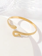 1pc Stainless Steel Snake Shaped Bracelet, Couples Bangle SKU: sj260309195484326768289