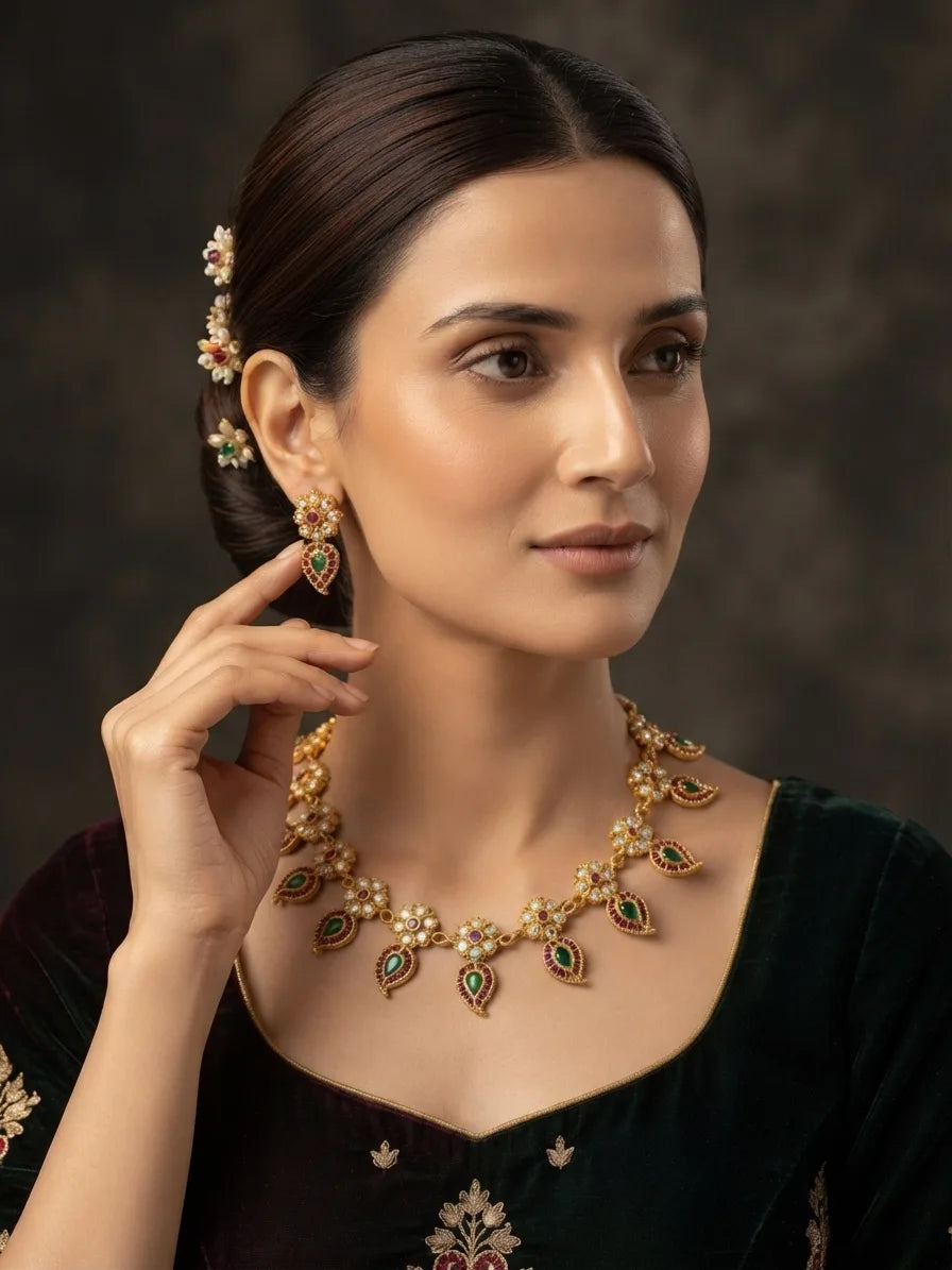rajwadi necklace in pakistan