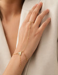Gold-Tone Delicate Ringlet for Women – Elegant Hand Jewelry