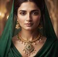 rajwadi Jewellery Set – Royal Pearl, Emerald & Ruby rajwadi Necklace Set in pakistan