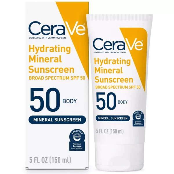 Cerave Hydrating Mineral Sunscreen SPF 50 Body Lotion 150Ml