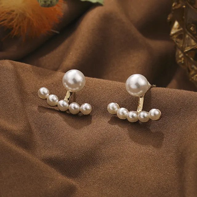 Celebrity Metal Pearls Earrings For Woman Fashion Jewelry 2023 Wedding Party Girl's Unusual Earrings