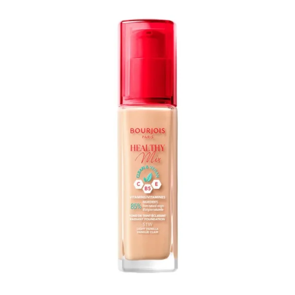 Bourjois Healthy Mix Clean Foundation - 51 Light Vanilla 30Ml