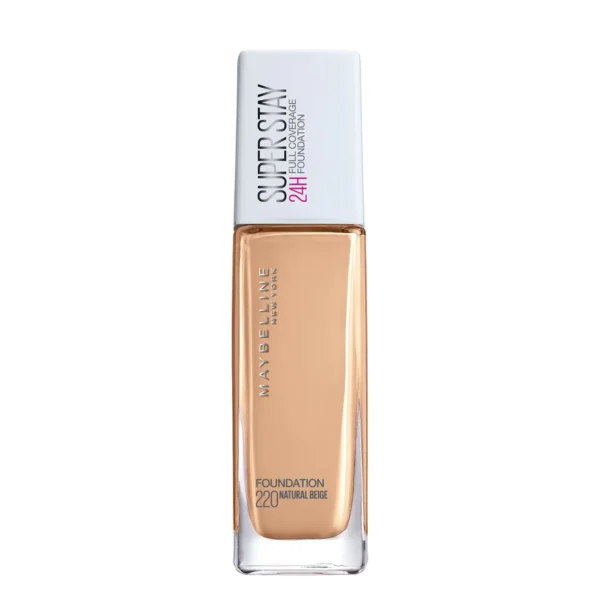 Maybelline Super Stay 24H Full Coverage Foundation - 220 Natural Beige 30Ml