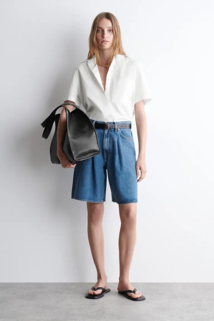 COS
Wide-Leg Denim Shorts