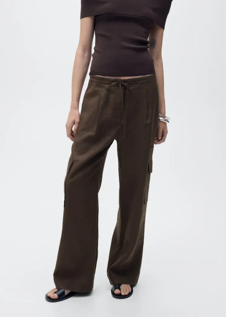 Mango
Linen Cargo Trousers