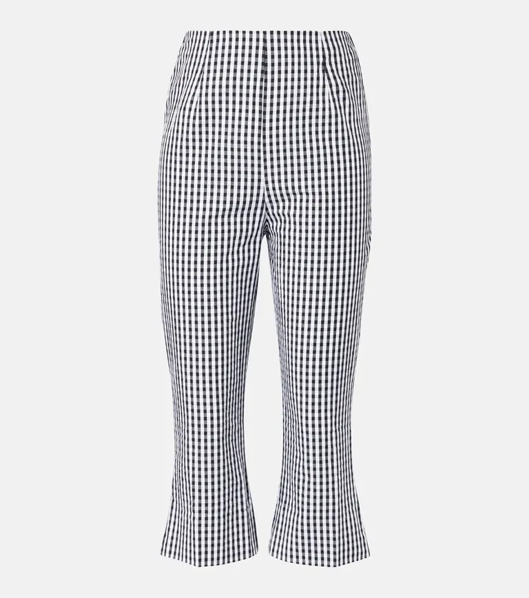 FAITHFULL
Gingham Cotton Poplin Capri Pants