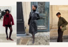I Just Got Back From a Weekend in Paris—These Were the 5 Winter Staples I Spotted French Women Wearing Winter outfit inspiration with tights, leather coat, knit sweater, and chic layering pieces.
