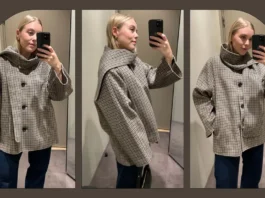 I’ve Tried on So Many Coats This Winter, But I Keep Coming Back to One Elegant Style Elegant oversized winter coat with structured funnel neck collar and button front detail.