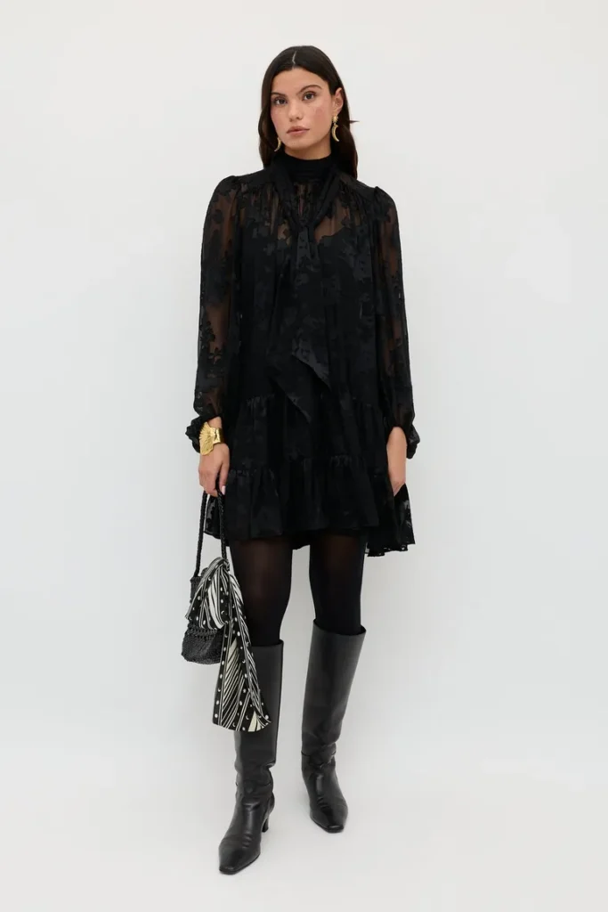 Rixo
Anaya - Bouquet Devoré Black