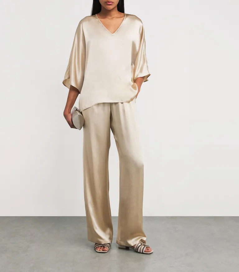 Eleventy
Silk Elasticated Palazzo Trousers
