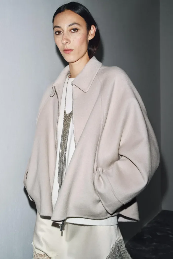 ZARA
Wool-Blend Jacket With Zip Zw Collection