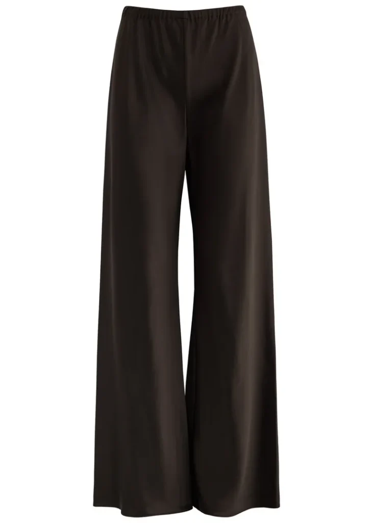 Alamada Label
Bias-Cut Wide-Leg Satin Trousers
